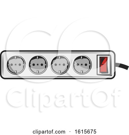 Clipart of a Power Strip - Royalty Free Vector Illustration by Vector Tradition SM