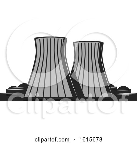 Clipart of a Nuclear Power Plant - Royalty Free Vector Illustration by Vector Tradition SM