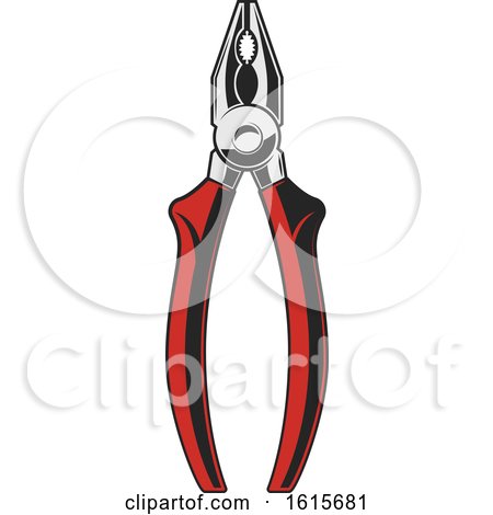 Clipart of a Pair of Pliers - Royalty Free Vector Illustration by Vector Tradition SM
