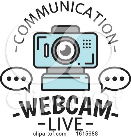 Clipart of a Web Cam with Text - Royalty Free Vector Illustration by Vector Tradition SM