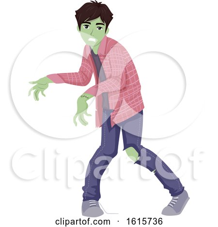 Teen Boy Zombie Illustration by BNP Design Studio