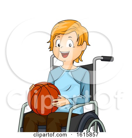 Kid Boy Wheelchair Basketball Illustration by BNP Design Studio
