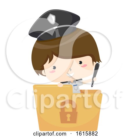 Kid Boy Security Guard File Illustration by BNP Design Studio