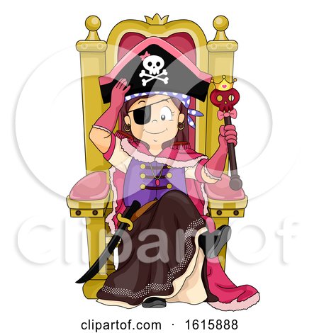 Kid Girl Pirate Princess Illustration by BNP Design Studio