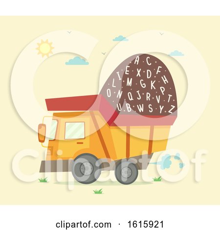Dump Truck Letters Illustration by BNP Design Studio