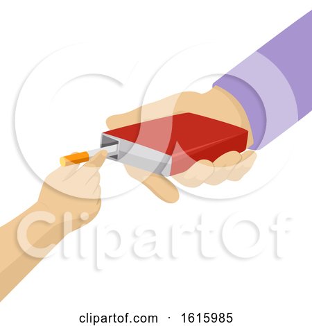 Kid Hands Cigarette Illustration by BNP Design Studio
