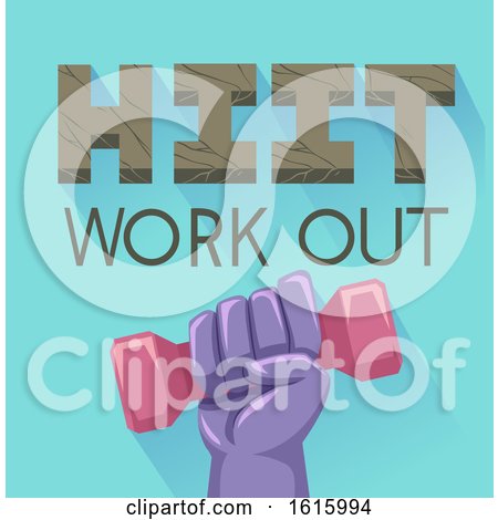 Hand Workout Dumbbell Illustration by BNP Design Studio