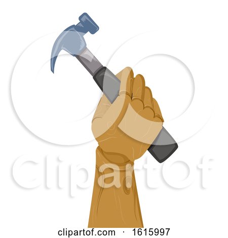 Wooden Hand Hammer Illustration by BNP Design Studio