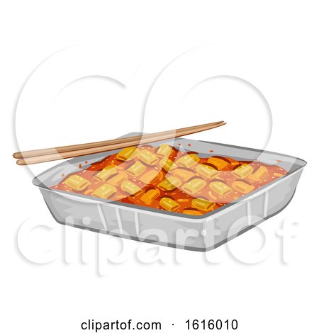 Korean Food Tteokbokki Illustration by BNP Design Studio