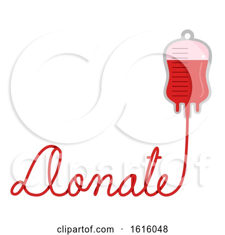 Donate Blood Bag Lettering Illustration by BNP Design Studio