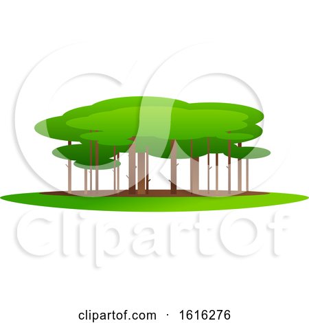 Clipart of a Green Tree Design - Royalty Free Vector Illustration by Vector Tradition SM
