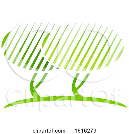 Clipart of a Green Tree Design - Royalty Free Vector Illustration by Vector Tradition SM