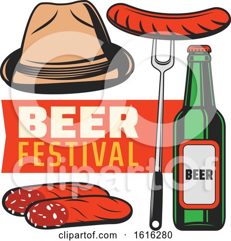 Clipart of a Beer Festival Design - Royalty Free Vector Illustration by Vector Tradition SM