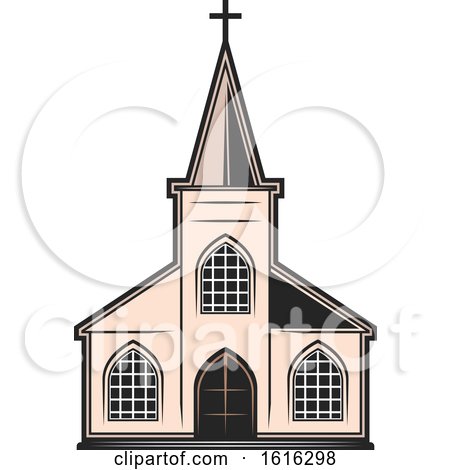 Clipart of a Church - Royalty Free Vector Illustration by Vector Tradition SM