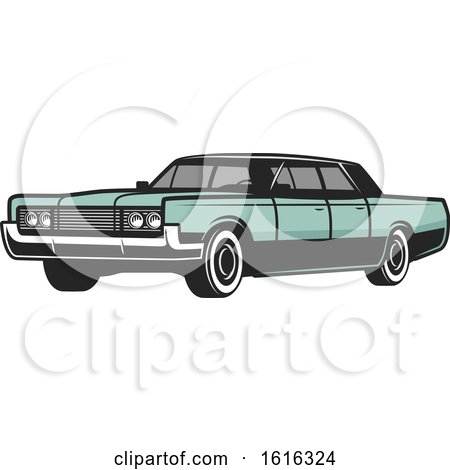 Clipart of a Classic Car - Royalty Free Vector Illustration by Vector Tradition SM