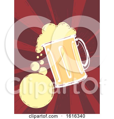Beer Mug Bubbles Illustration by BNP Design Studio