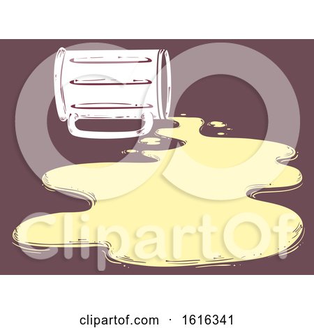 Beer Mug Spilled Flat Illustration by BNP Design Studio