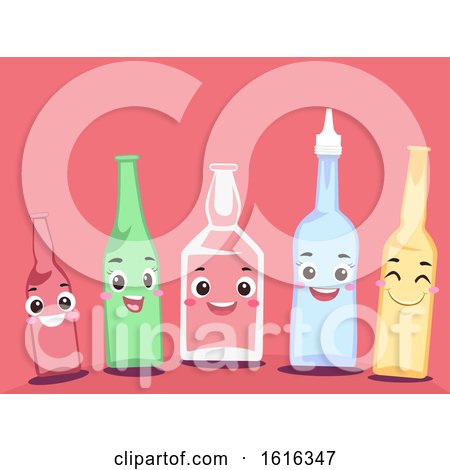 Mascot Alcohol Drink Bottles Illustration by BNP Design Studio
