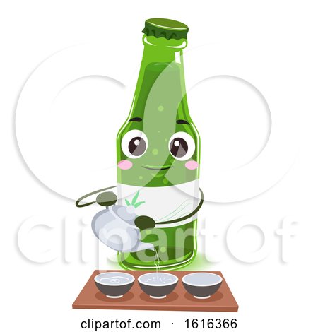 Mascot Soju Ritual Drink Illustration by BNP Design Studio