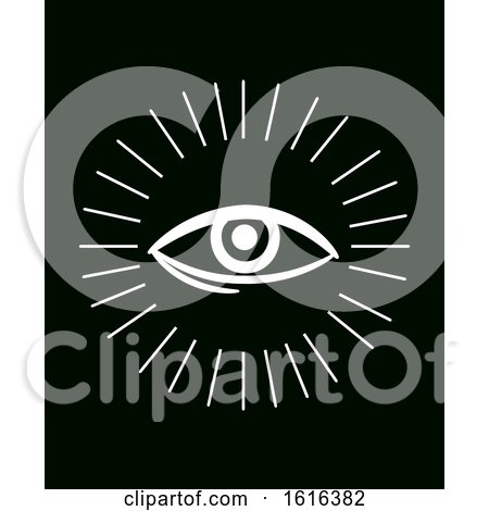 Clairvoyance Eye Rays Illustration by BNP Design Studio