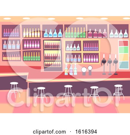 Interior Pub Scene Illustration by BNP Design Studio