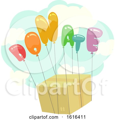 Donate Balloons Box Illustration by BNP Design Studio