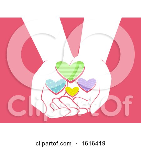 Hands Hearts Give Illustration by BNP Design Studio