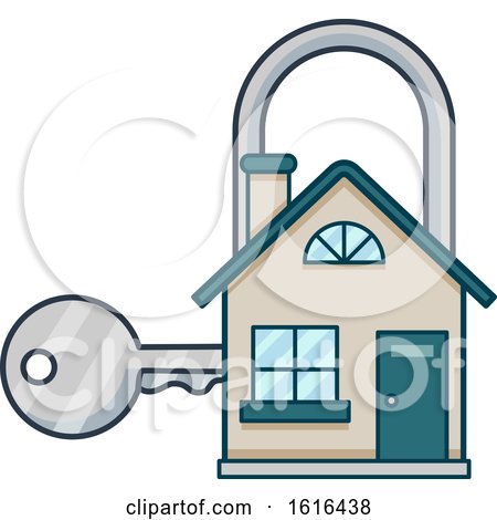 House Lock Key Design Illustration by BNP Design Studio