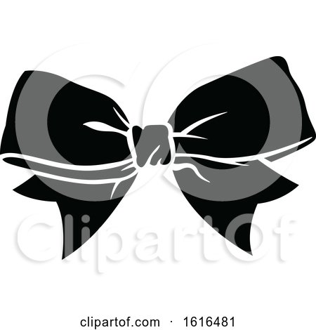 Clipart of a Christmas Gift Bow - Royalty Free Vector Illustration by dero