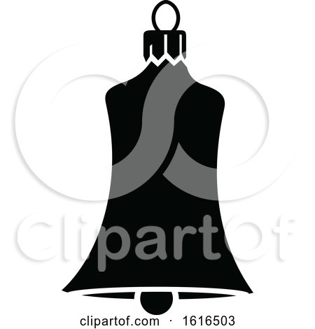 Clipart of a Christmas Bell - Royalty Free Vector Illustration by dero