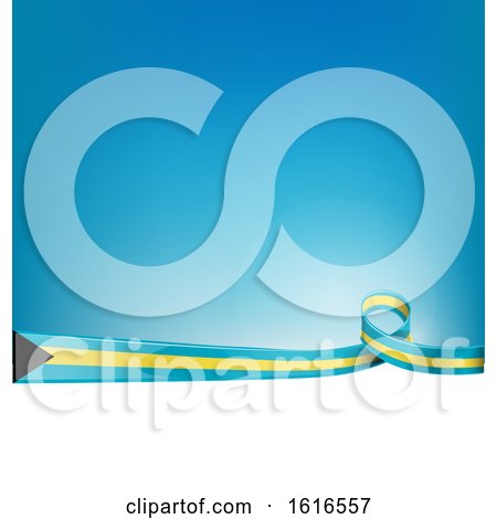 Clipart of a Bahamas Flag Background - Royalty Free Vector Illustration by Domenico Condello