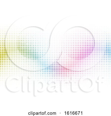 Rainbow Halftone Dots Background by KJ Pargeter