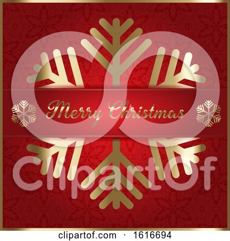 Christmas Card with a Decorative Snowflake Design by KJ Pargeter