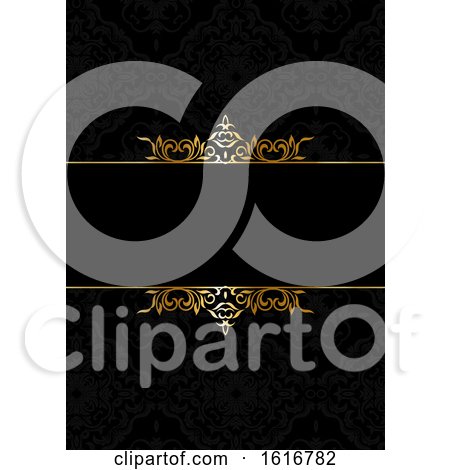 Decorative Elegant Background in Black and Gold by KJ Pargeter