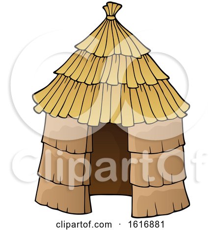 Clipart of a Hut - Royalty Free Vector Illustration by visekart