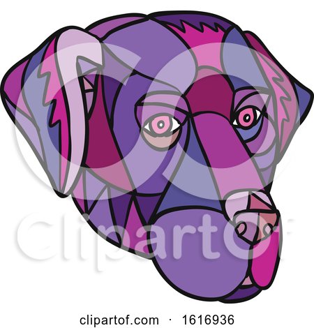 Labrador Retriever Dog Head Mosaic Color by patrimonio