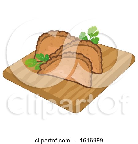 Clipart of a Curry Puffs - Royalty Free Vector Illustration by YUHAIZAN YUNUS