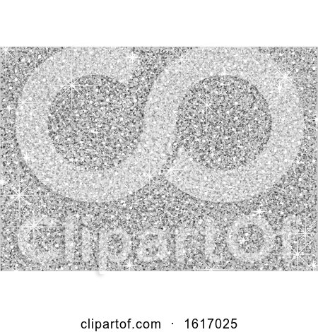 Clipart of a Silver Glitter Background - Royalty Free Vector Illustration by dero