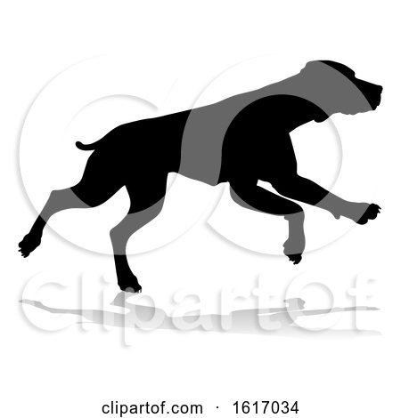 Dog Silhouette Pet Animal, on a white background by AtStockIllustration