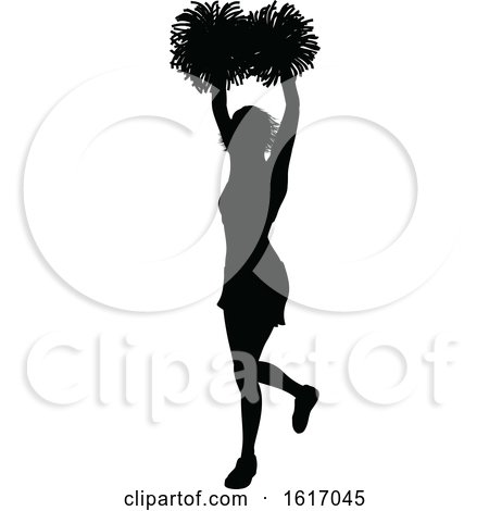 Cheerleader Silhouette by AtStockIllustration