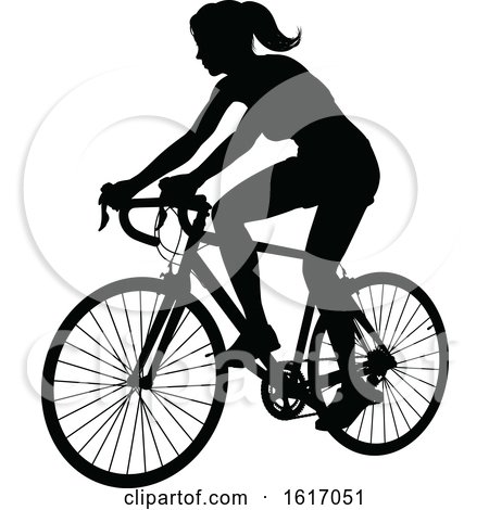 Female Cyclist by AtStockIllustration