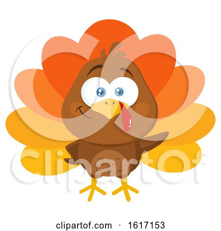 Thanksgiving Turkey Bird Waving by Hit Toon