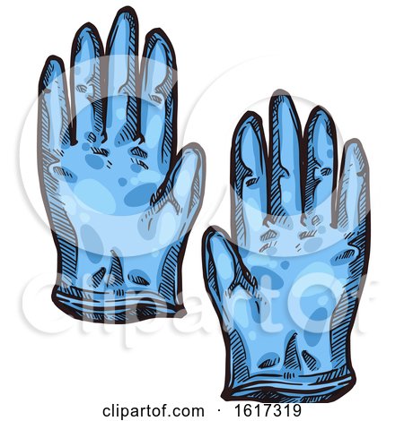 Pair of Medical Gloves by Vector Tradition SM
