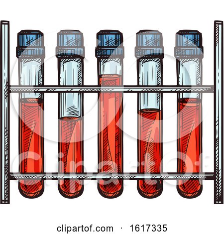Test Tubes of Blood by Vector Tradition SM