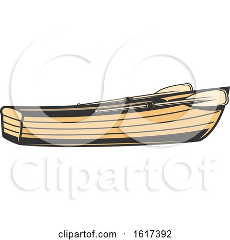 Boat with Paddles by Vector Tradition SM