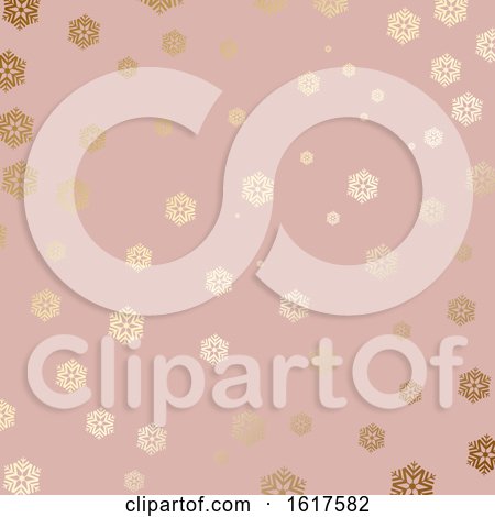 Gold Snowflake Background by KJ Pargeter