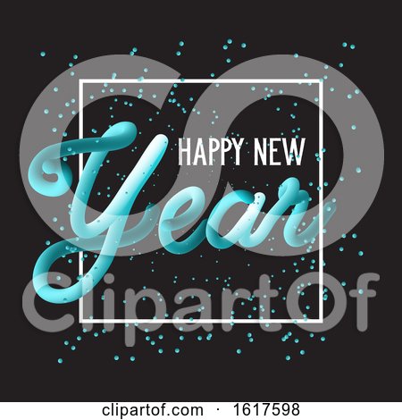 Happy New Year Hand Drawn Lettering Background by KJ Pargeter