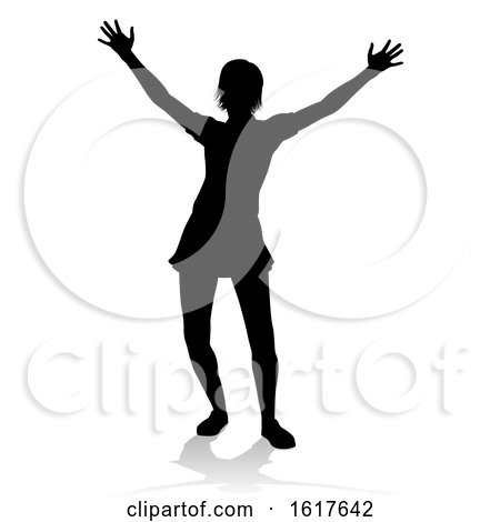 Woman Arms Raised Person Silhouette by AtStockIllustration