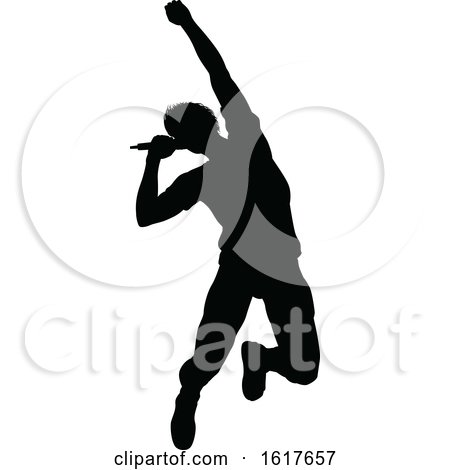 Singers Pop Country Rock Hiphop Star Silhouette by AtStockIllustration