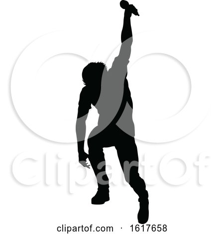 Singers Pop Country Rock Hiphop Star Silhouette by AtStockIllustration